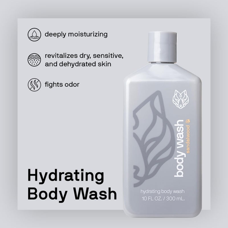 Black Wolf Salicylic Acid Body Wash for Men, 1 Liter - Men's Acne Body Wash - Charcoal Helps Reduce Acne Breakouts & Cleanse Your Skin - Full Coverage & Deep Clean Treatment - Men's Bodywash - Image 2