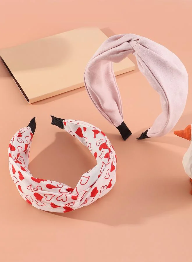 تايك تو Set of 2 - Heart Print Headband