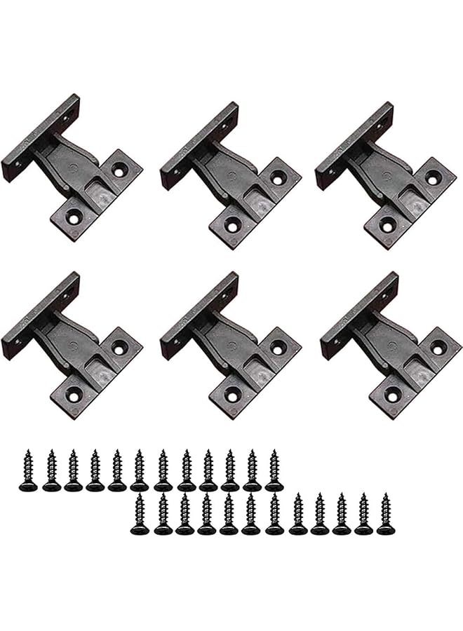 PROMASS promass 20 Pairs Push in Plinth Panel Furniture Connectors Bracket Fixings with 80 Screws for Furniture Installation Move The Panel  - Image 1