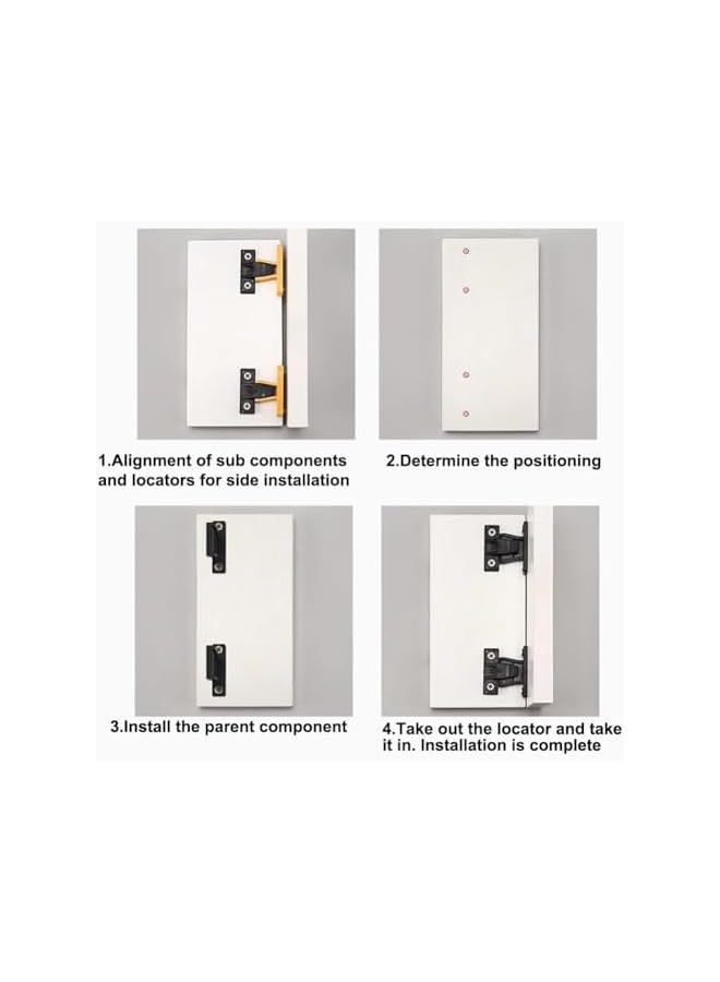 PROMASS promass 20 Pairs Push in Plinth Panel Furniture Connectors Bracket Fixings with 80 Screws for Furniture Installation Move The Panel  - Image 4