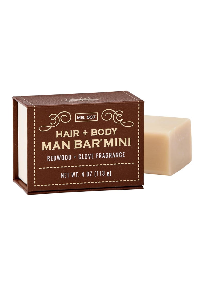 San Francisco Soap Company San Francisco Soap Hair and Body MiniBar 4oz Redwood and Clove  No Harmful Chemicals  Good for All Skin Types  Made in the USA 