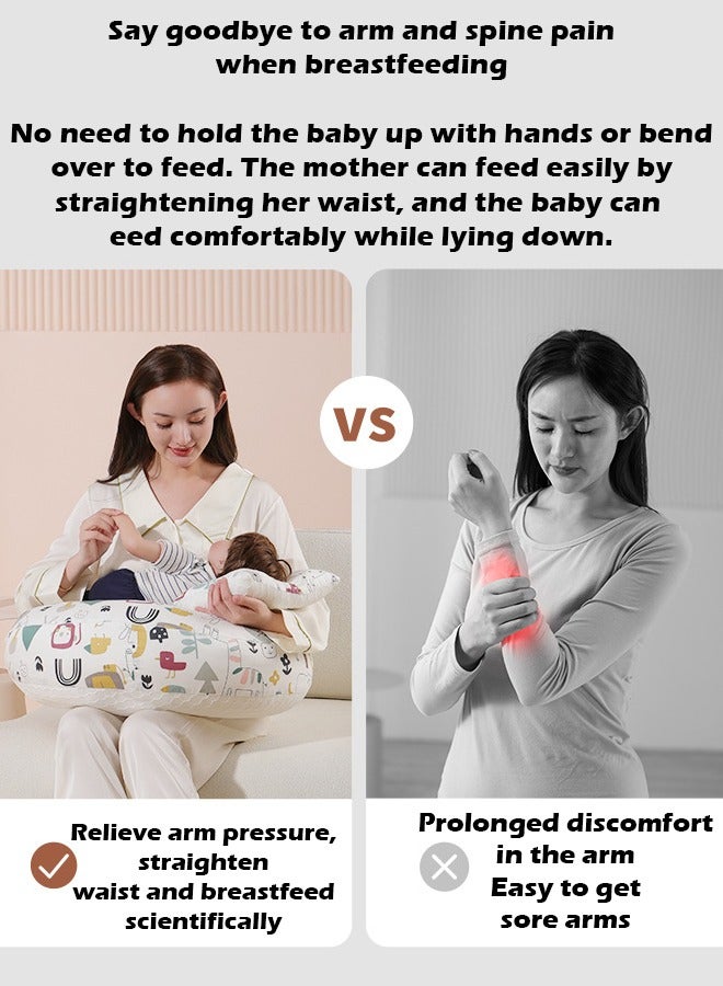 ZCM-HAPPY Multifunctional Newborn Baby Breastfeeding Pillow, Relieve Hand Fatigue, Maternity Nursing and Confinement Feeding Pillow - Image 3