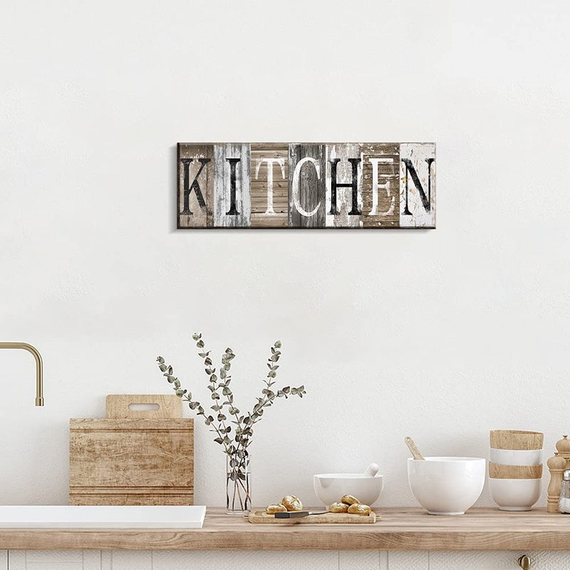 Pinetree Art Rustic Farmhouse Kitchen Wall Decor Canvas Prints Kitchen Signs Wall Decor (With Solid Wood Inner Frame) - Image 3