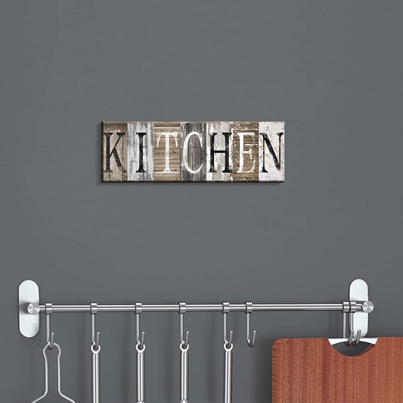 Pinetree Art Rustic Farmhouse Kitchen Wall Decor Canvas Prints Kitchen Signs Wall Decor (With Solid Wood Inner Frame) - Image 4