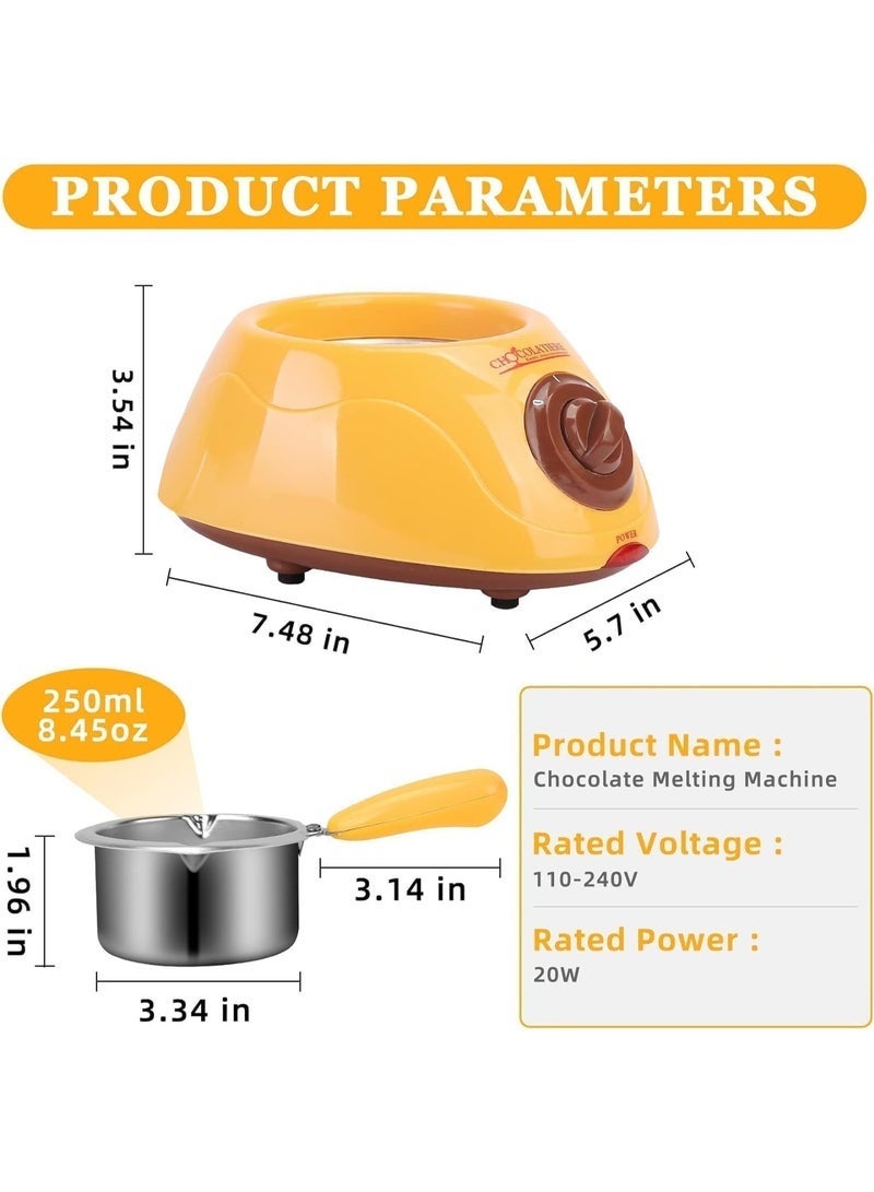 Arabest Chocolate Melting Pot,MINI Electric Chocolate Melting Pot,Chocolate Warmer Machine for Milk, Chocolate, Cheese, Butter, Candy - Image 2