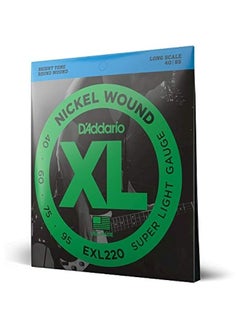 Bass Guitar Strings - XL Nickel Bass Strings - EXL220 - Perfect Intonation, Consistent Feel, Powerful Durability - For 4 String Bass Guitars - 40-95 Super Light, Long Scale