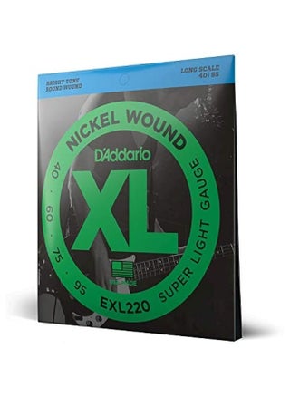 Bass Guitar Strings - XL Nickel Bass Strings - EXL220 - Perfect Intonation, Consistent Feel, Powerful Durability - For 4 String Bass Guitars - 40-95 Super Light, Long Scale - pzsku/Z1A8D90CEBD546A3A0363Z/45/1746205626/dd05da46-f2a3-4f7c-9a2f-978186b7efc8