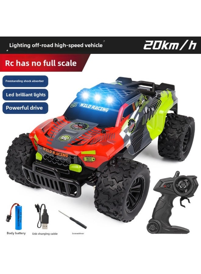 1:16 Alloy Off-road High-speed Vehicle 2.4G Full-scale Remote Control Racing Hot-selling High-speed Off-road Vehicle Toys-Color:Ordinary Version Pvc-red-Scale:1:16  - Image 1