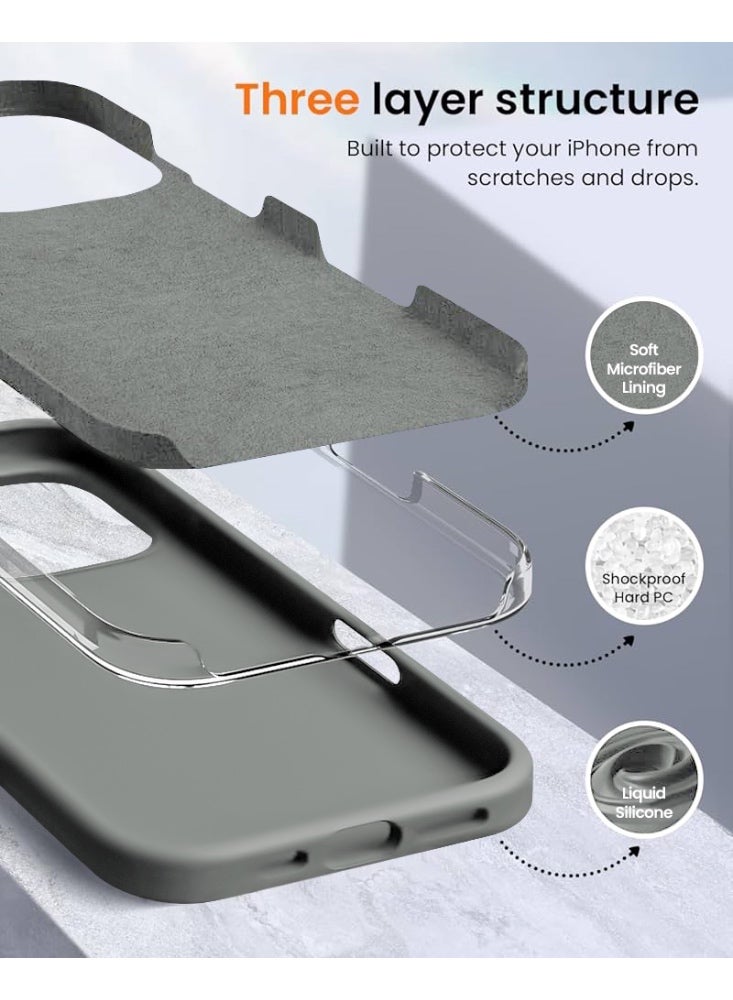 RITY iPhone 16 Pro Silicone Case – Premium Design with Ultra-Soft Touch, Shock-Resistant, Full Protection with Luxurious Microfiber Lining - Image 4