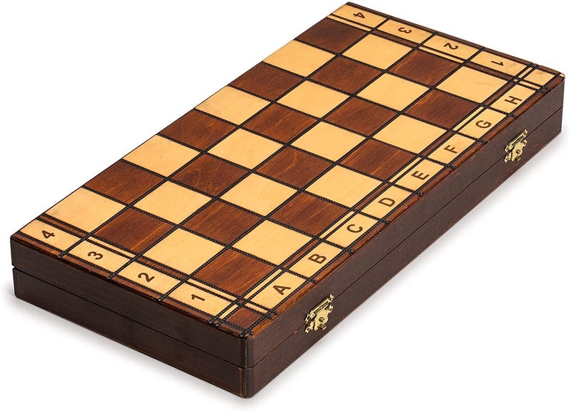 Wegiel Handmade Jowisz Professional Tournament Chess Set - Wooden 16 Inch Folding Board with Felt Base & Hand Carved Chess Pieces - Compartment Inside The Board to Store Each Piece - Image 5