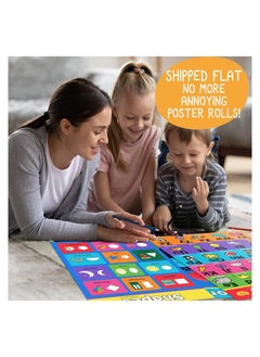 Generic Alphabet Poster, Kid Educational Charts, 4Pcs Laminated Educational Posters, Preschool Posters for Classroom, Kindergarten Wall Decor, PreK Learning Materials Alphabet Number Chart  - Image 4