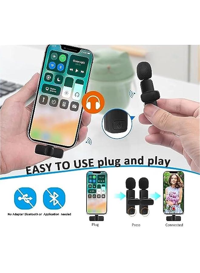 2 in 1 Wireless Lavalier Microphone for iPhone iPad, Plug-Play Wireless Mic for Recording, Live Stream, YouTube, TikTok, Facebook, Noise Reduction Auto-Sync for iOS/Android (iOS)  - Image 4