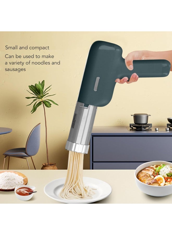 كيمايا ماكينة صنع المعكرونة الكهربائية، ماكينة صنع المعكرونة والنودلز الأوتوماتيكية مع 5 أشكال مختلفة لمخرج المعكرونة وكوب قياس، ماكينة صنع الرامن اللاسلكية المحمولة للاستخدام المنزلي - Image 1