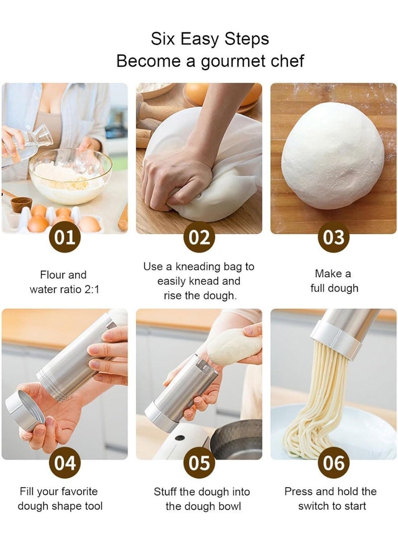 كيمايا مكبس نودلز كهربائي، آلة نودلز كهربائية يدوية أوتوماتيكية متعددة الوظائف لاسلكية للاستخدام المنزلي - Image 5