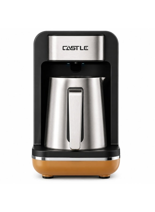 كاسل ماكينة قهوة تركي كاسيل 250 مل 5 أكواب 700 وات فضي × ذهبي – TCM7010G - Image 2