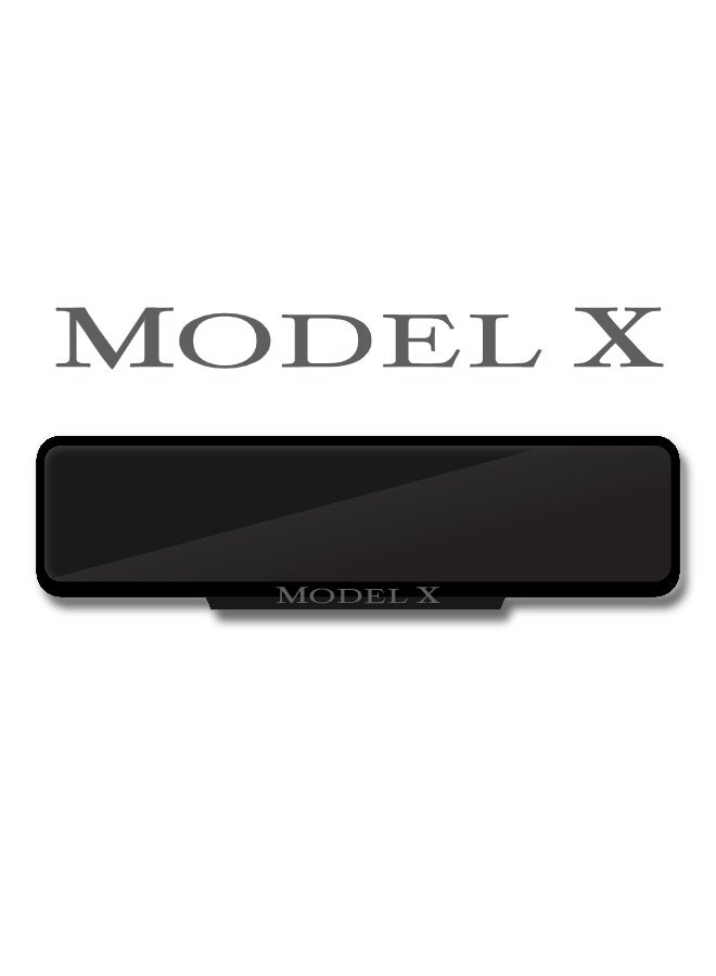 DXBSTAMPS Custom Tesla Model X Number Plate Frame – Matte Black Finish – 3 Size Options – Secure Tape Mount – Futuristic Tesla Style  - Image 1