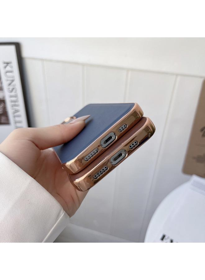 S-TOP Case For iPhone 13 Pro Max Genuine Leather Xiaoya Series Nano Electroplating Phone Case - Image 4