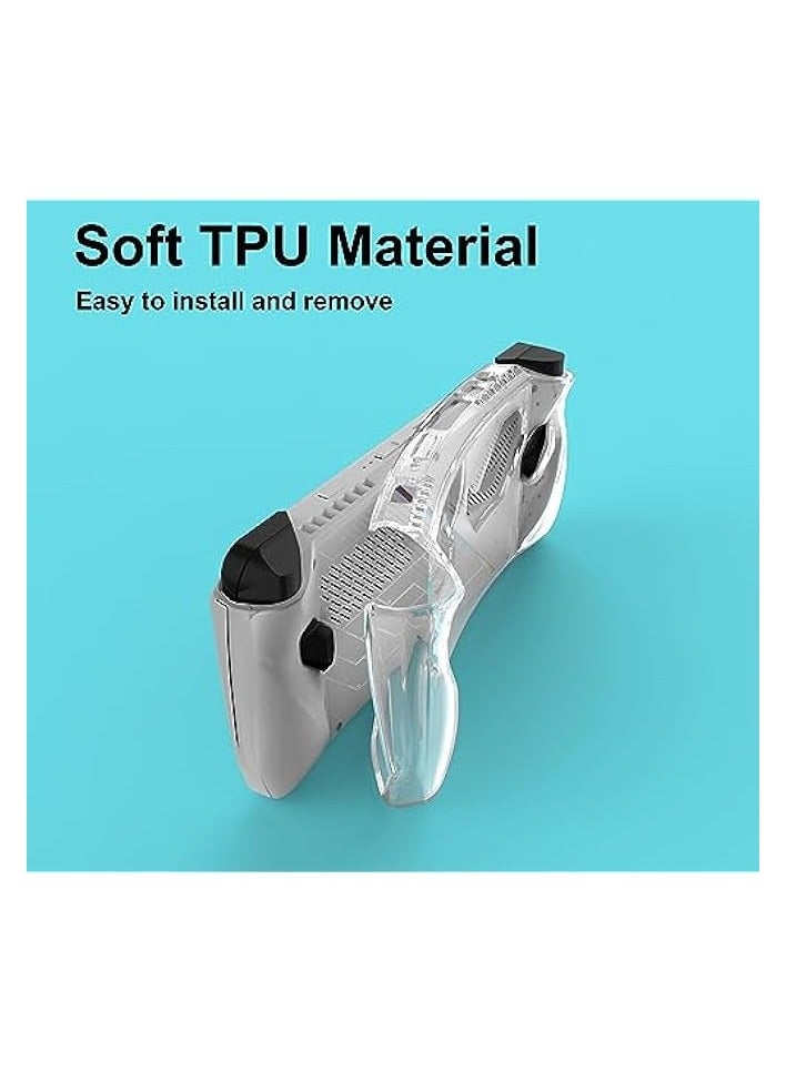 بروماس غطاء حماية شفاف لجهاز ASUS ROG Ally، غطاء حماية ناعم من مادة TPU مع تصميم ممتص للصدمات ومضاد للخدش - Image 2