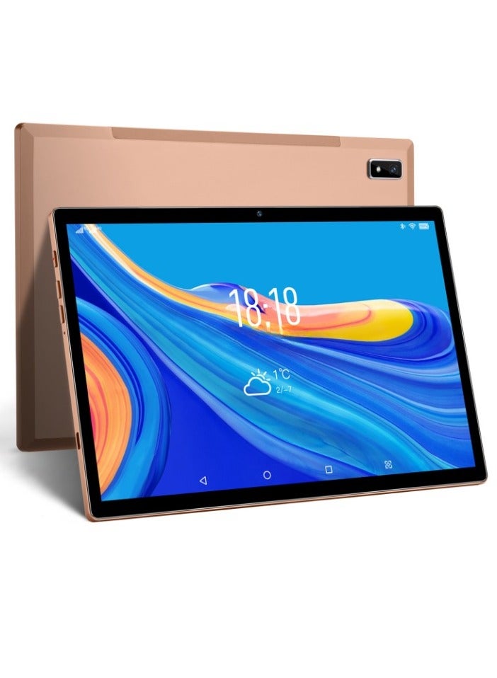 AROAQ G18 Wifi Tablet, Lightweight Slim Body 10 Inch HD Screen Android Tablet, Easy To Carry Portable Dual Camera Educational Touch Pad For Gaming Calls Videos, (Gold, 4GB RAM And 32GB ROM) - Image 1
