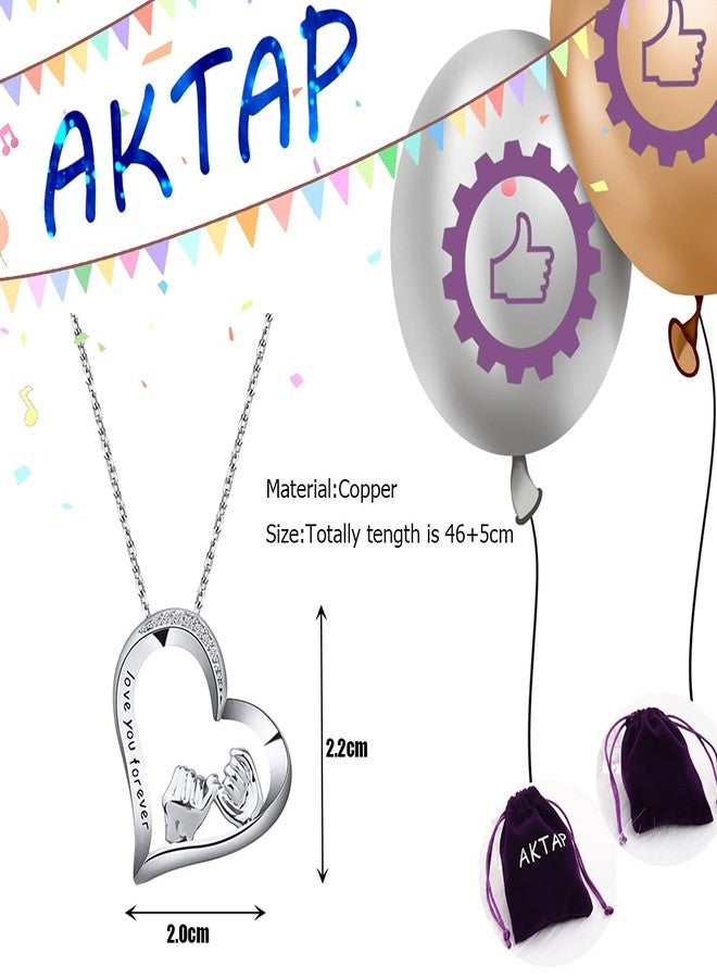 AKTAP Friendship Gift Best Friend Ne-cklace Love You Forever Pinky Promise Pinky Swear Pendant Sisters Necklace BFF Jewelry (Best Friend Necklace) - Image 4