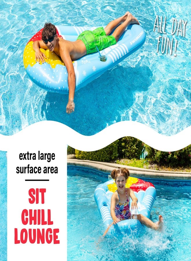 Hoovy Giant Snow Cone Inflatable Pool Float, 72”x40”x10” Pool Float Ride On, Snow Cone Inflatable Float, Fun Beach Floaties, Party Toys, Summer Pool Raft Lounge for Adults & Kids 13+ - Image 5