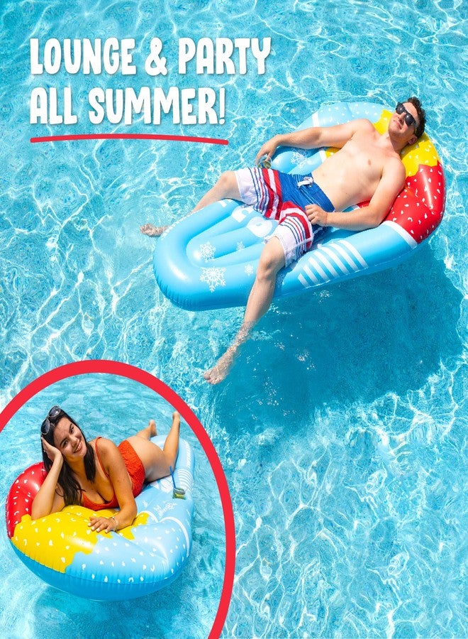 Hoovy Giant Snow Cone Inflatable Pool Float, 72”x40”x10” Pool Float Ride On, Snow Cone Inflatable Float, Fun Beach Floaties, Party Toys, Summer Pool Raft Lounge for Adults & Kids 13+ - Image 4