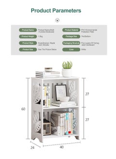 Versatile bookshelf Home Bedside Shelves Multi-layer Floor Bookcase Living Room Coffee Table Book Organizer Simple Bedside Table Ins Style - pzsku/Z1A8E4E333D18418CAAD2Z/45/_/1719564352/6d434eab-dcde-4ab2-88d5-8df8a208ac5f