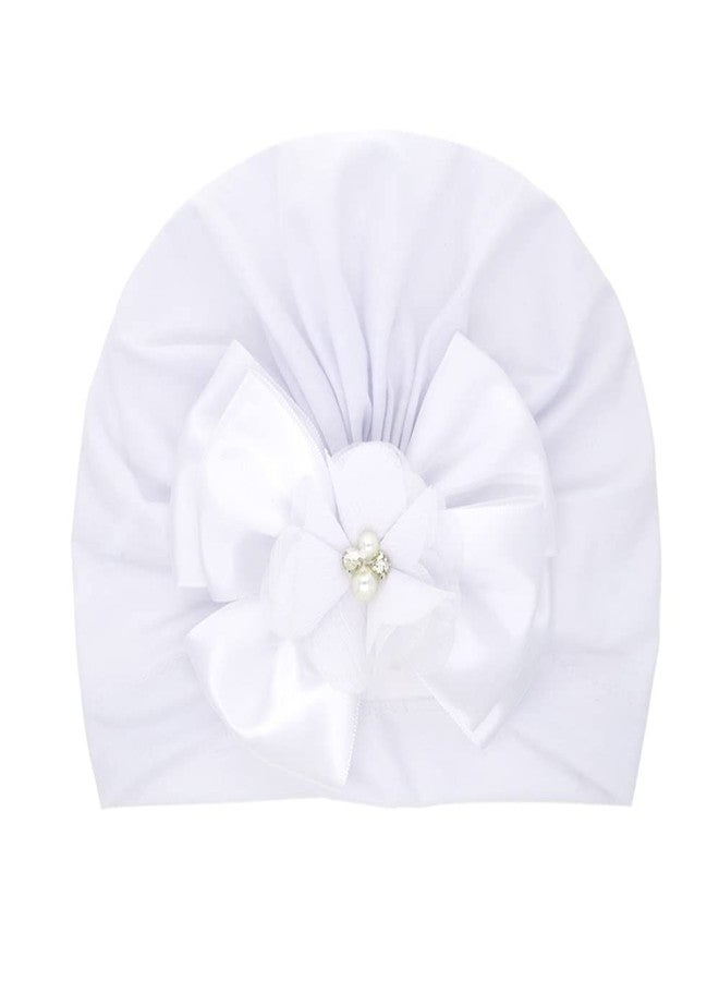 Nishine 5 Pack Baby Turban Beanies Hat Newborn Bow Cap Hats Toddler Skull Beanie Bowknot Cap Headwear (Flower Bow-5pcs) - Image 5