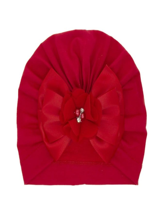 Nishine 5 Pack Baby Turban Beanies Hat Newborn Bow Cap Hats Toddler Skull Beanie Bowknot Cap Headwear (Flower Bow-5pcs) - Image 3