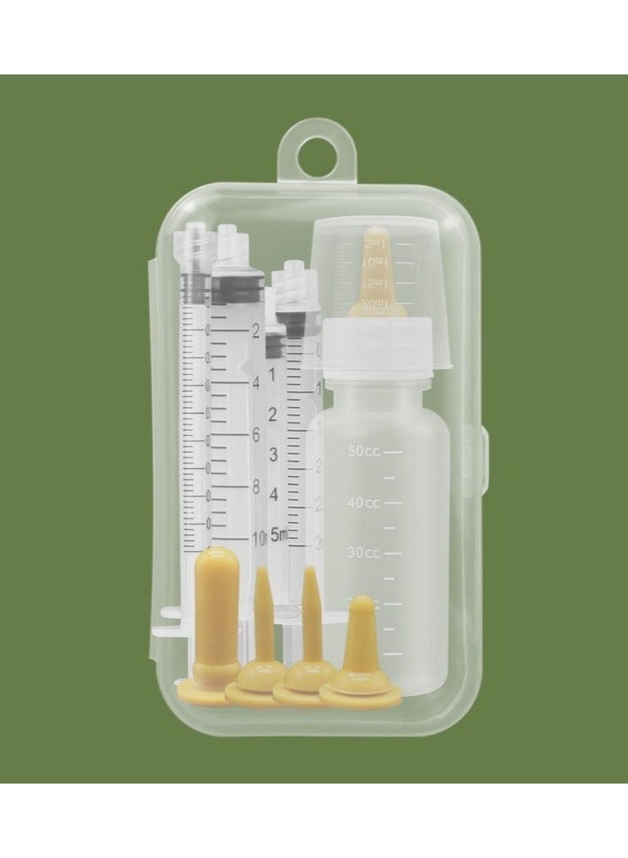 SahlTech Pet Feeding Syringe Set with Silicone Pacifier for Kittens, Newborn Cats, Puppies, Rabbits & Small Animals, Liquid Feeding Syringes with Replacement Nipples for Squirrels, Mini Cats & Pet Nursing Care - Image 2