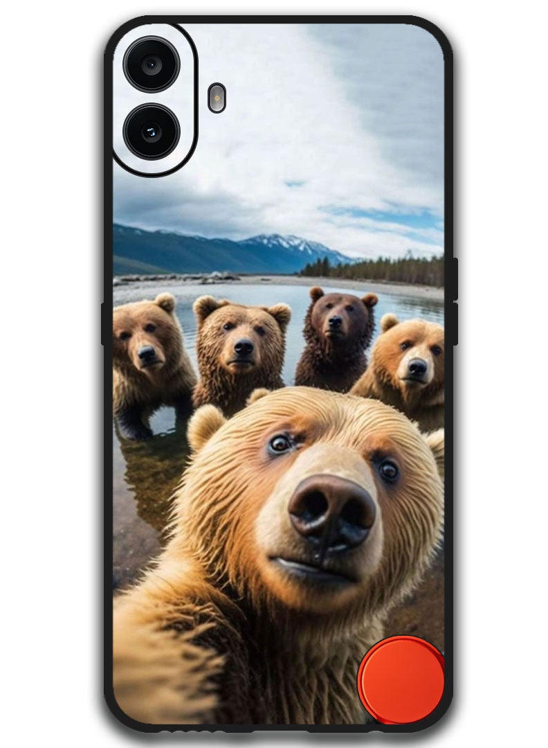 Theodor Protective Case Anti Scratch Shock Proof Bumper Cover For Nothing CMF Phone 1 Bear Selfie - Image 1