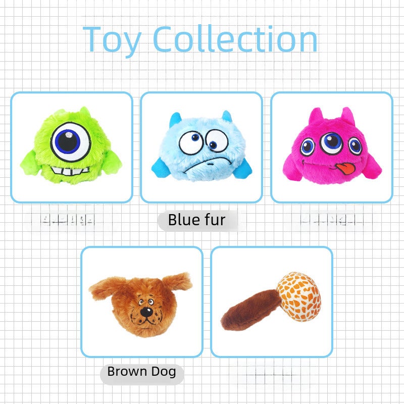 Pet Toy Rose Three Eyes: Soft Plush Material - Vibrating Feature Battery-Powered Pet Toy for Indoor Outdoor Pet Play - Image 3