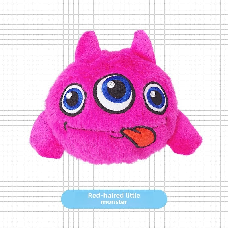 Pet Toy Rose Three Eyes: Soft Plush Material - Vibrating Feature Battery-Powered Pet Toy for Indoor Outdoor Pet Play - Image 1