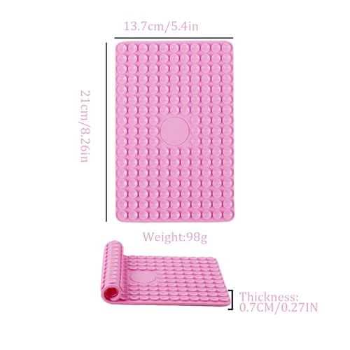 Rookii Silicon Tablet Stand with Suction Cup,Hands-Free Mirror Shower Phone Holder,Tiktok Videos and Selfies.for All iPad Size 5.4"*8.3" (Pink) - Image 2