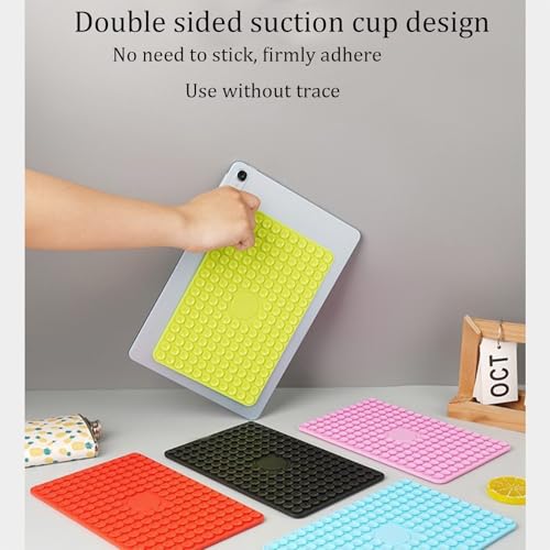 Rookii Silicon Tablet Stand with Suction Cup,Hands-Free Mirror Shower Phone Holder,Tiktok Videos and Selfies.for All iPad Size 5.4"*8.3" (Pink) - Image 4