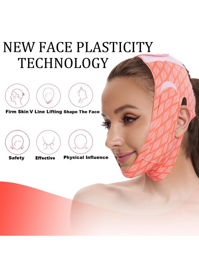 Edcbmb V Line Mask Double chin reducer Strap Eliminator Remover Prevent Sagging Shaped Face Belt slimming for Sleeping Women Jaw Exerciser - Image 5