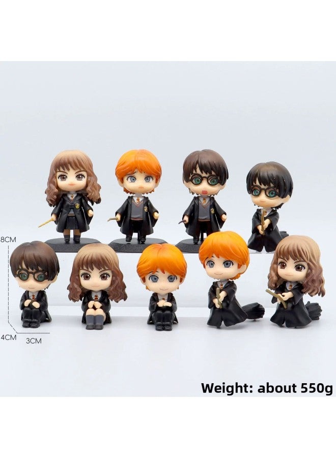 Magic Academy Series Car Doll Hermione Fred Blast Malfoy Harry Magic Hand Ornaments 