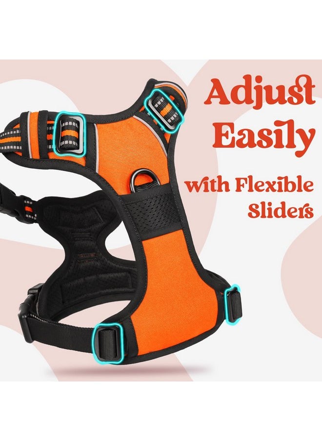 rabbitgoo Dog Harness Medium Sized, No Pull Pet Harness with 3 Buckles, Adjustable Soft Padded Dog Vest with Instant Control Handle, Easy Walking Reflective Pet Vest for Medium Dogs, Orange, M - pzsku/Z1A8EA244668421B4139BZ/45/_/1737031893/1aa189e7-2d2d-4d52-a741-dbb5445a4deb