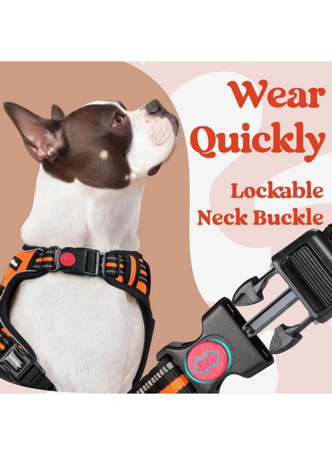 rabbitgoo Dog Harness Medium Sized, No Pull Pet Harness with 3 Buckles, Adjustable Soft Padded Dog Vest with Instant Control Handle, Easy Walking Reflective Pet Vest for Medium Dogs, Orange, M - pzsku/Z1A8EA244668421B4139BZ/45/_/1737032051/80c005b1-b776-4bdc-a15f-247293fd9c7c