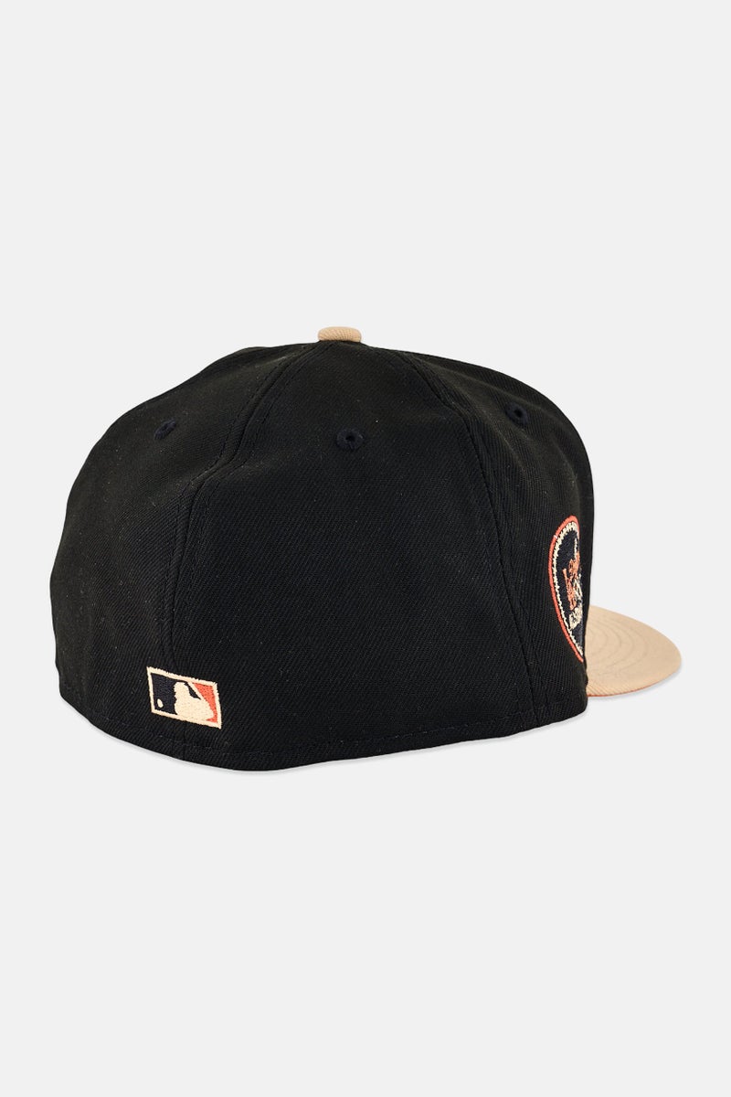 New Era x MLB Men Los Angeles Dodgers Fitted Cap, Black - Image 2