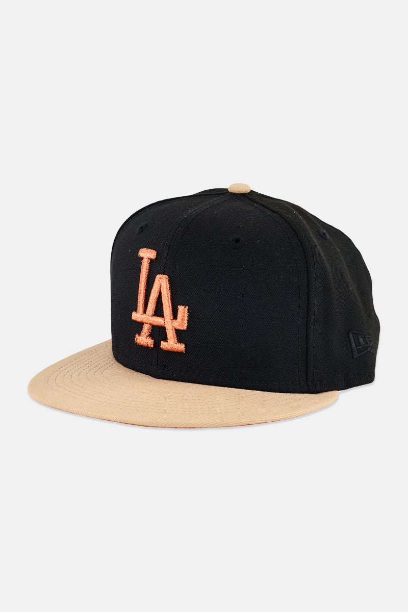 New Era x MLB Men Los Angeles Dodgers Fitted Cap, Black - Image 1