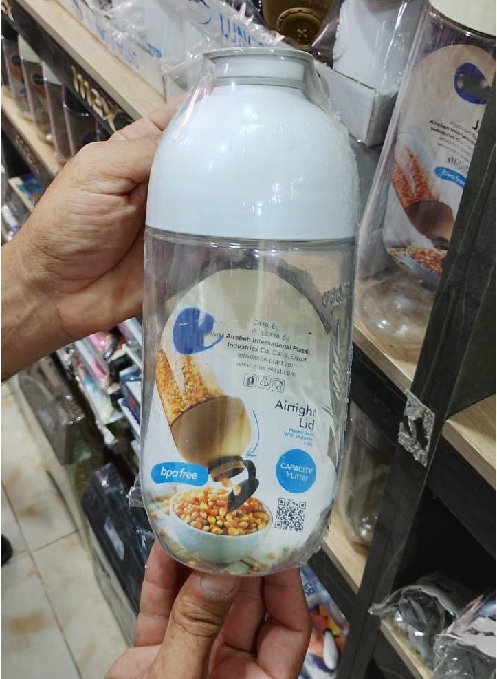 برطمان بقوليات بلاستيك صحي 1 لتر - Image 2