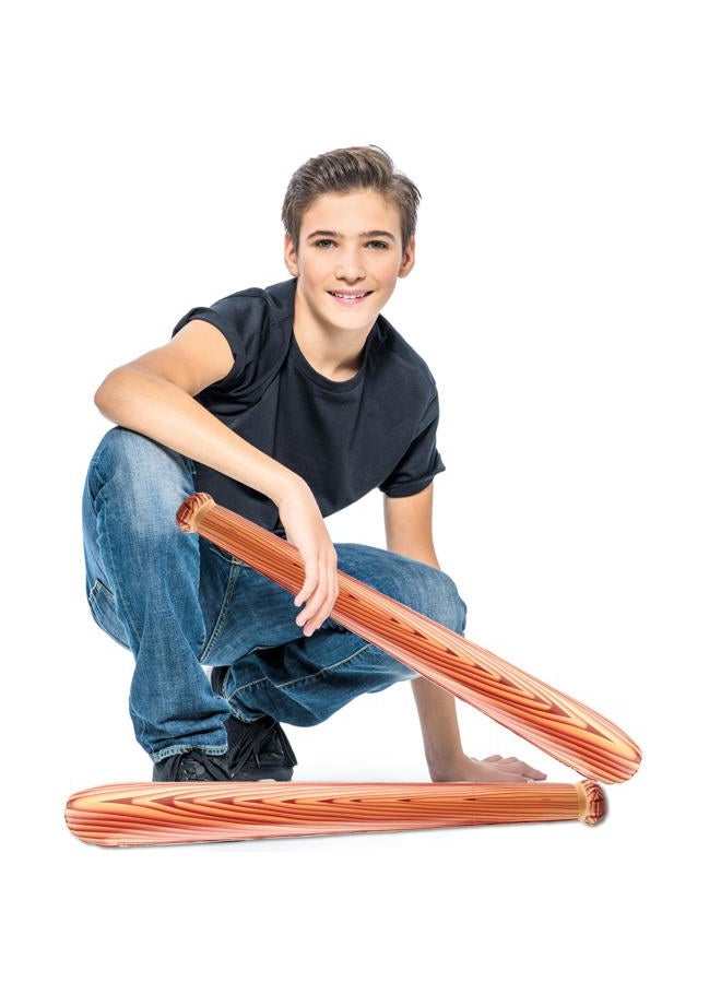 Sonarun 20 Pack 31.5 Inch Inflatable Baseball Bat Blow up Baseball Bat Wood Grain Pattern Baseball Bat Inflates for Carnival Birthday Pool Summer Beach Baseball Theme Party Favors - Image 5