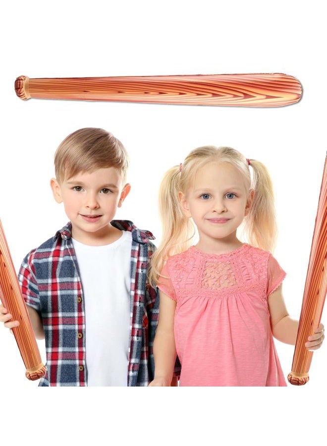 Sonarun 20 Pack 31.5 Inch Inflatable Baseball Bat Blow up Baseball Bat Wood Grain Pattern Baseball Bat Inflates for Carnival Birthday Pool Summer Beach Baseball Theme Party Favors - Image 3