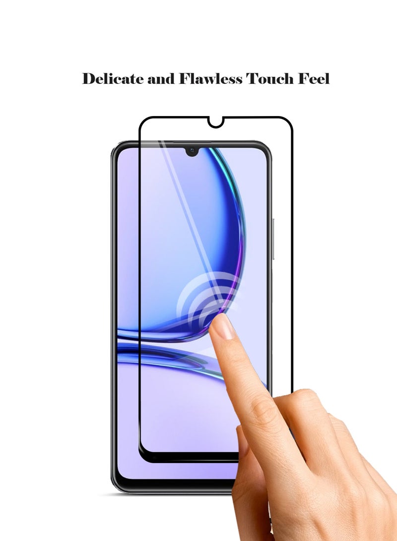 Techie حماية الشاشة الزجاجية المقواة 9D كاملة التغطية 9H لهاتف Realme C53 - مضادة للخدش، مضادة لبصمات الأصابع، وتقنية خالية من الفقاعات - Image 4