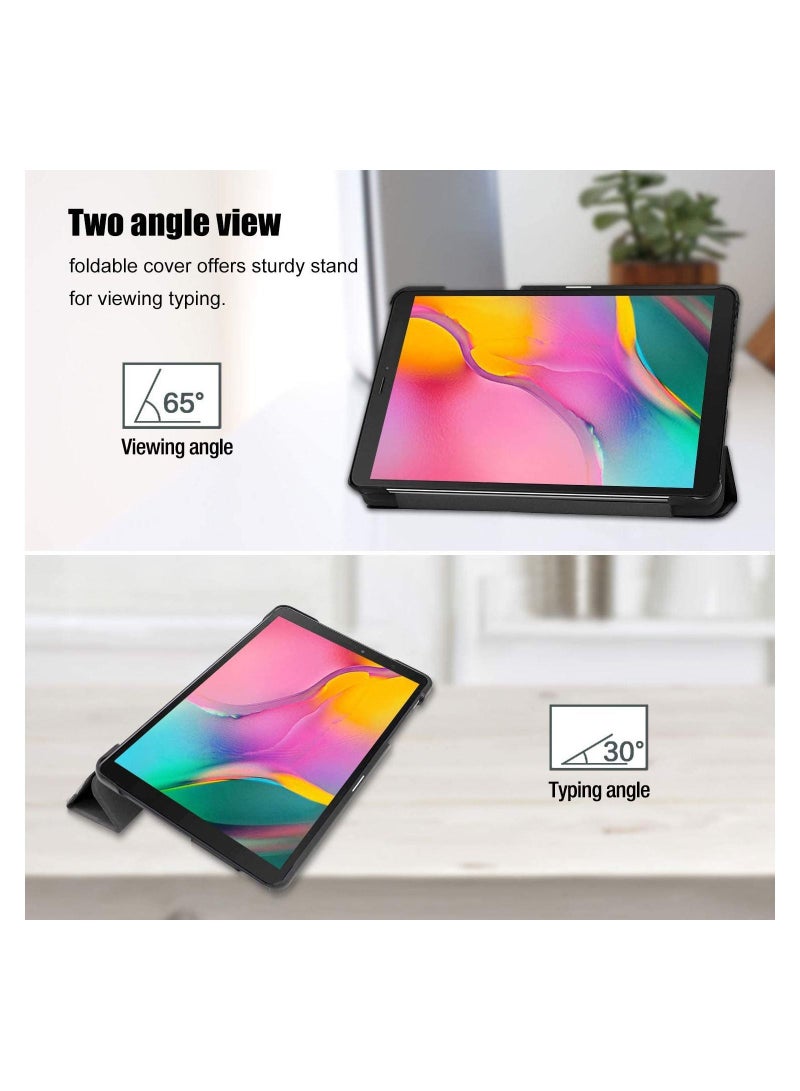 Procases Galaxy Tab A 8.0 2019 Case T290 T295, Slim Light Cover Trifold Stand Hard Shell Folio Case for 8.0 inch Galaxy Tab A 2019 Without S Pen Model SM-T290 (Wi-Fi) SM-T295 (LTE) -Black - Image 4