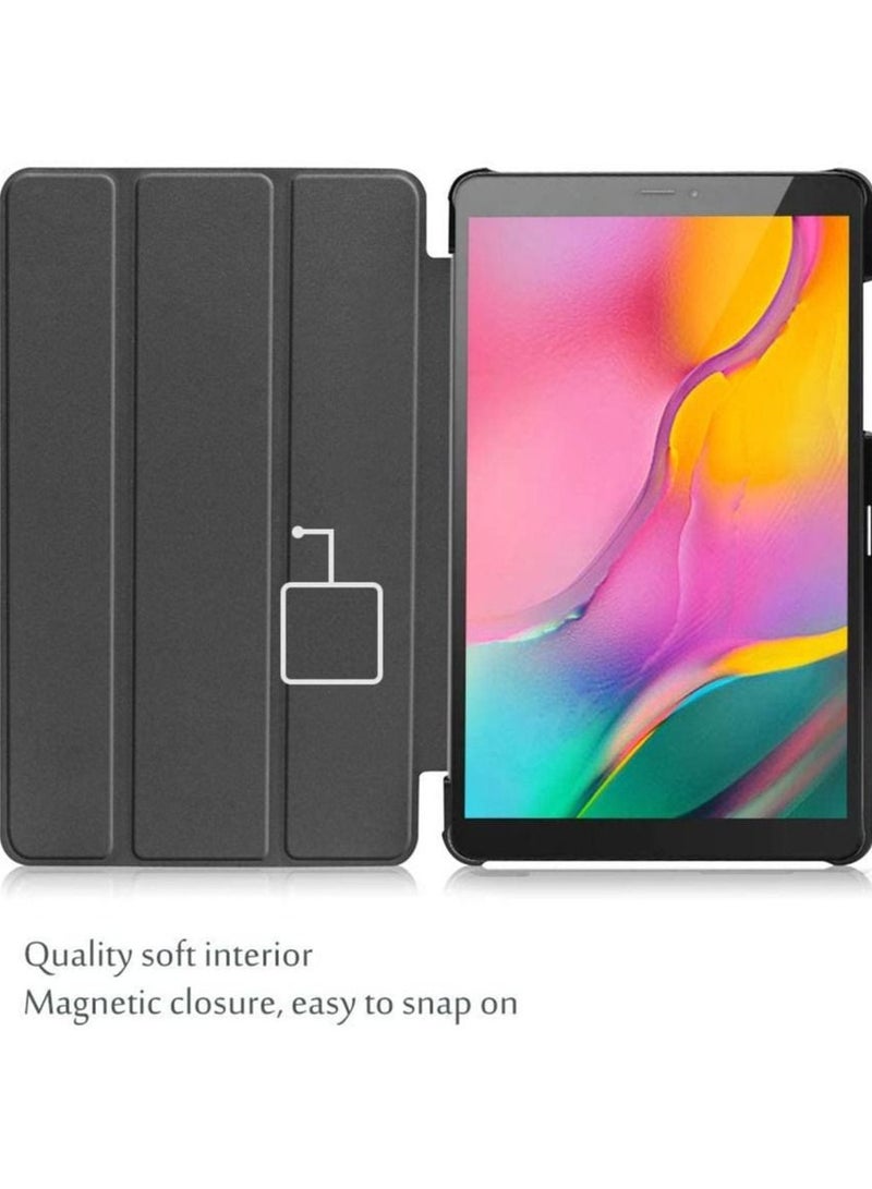 Procases Galaxy Tab A 8.0 2019 Case T290 T295, Slim Light Cover Trifold Stand Hard Shell Folio Case for 8.0 inch Galaxy Tab A 2019 Without S Pen Model SM-T290 (Wi-Fi) SM-T295 (LTE) -Black - Image 5
