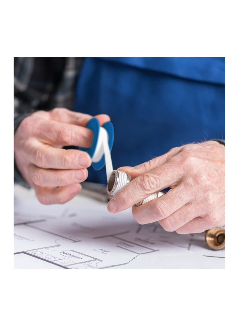 KNP 12m Thread Sealing Teflon Tape with 0.25g/cm2 Density Pack of 5 designed for leak-proof sealing of threaded pipe connections. - Image 2
