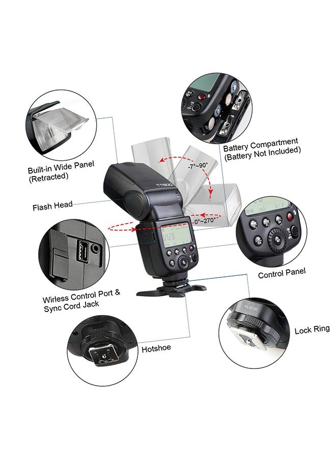 GODOX TT600 Camera Flash Speedlite with 2.4G Wireless Transmission for Canon Nikon Pentax Olympus and More Cameras - Image 4