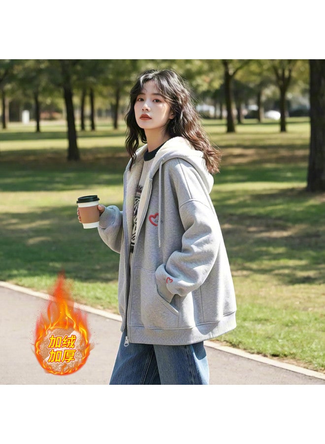 Flying in the snow Women's Hoodie 2025 Autumn And Winter New Loose Lazy Warm Fashion Women's Jacket - Image 2